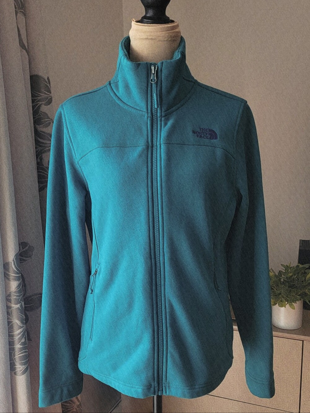 THE NORTH FACE Teal Agave Full Zip Heavyweight Fleece Jacket - Size M
